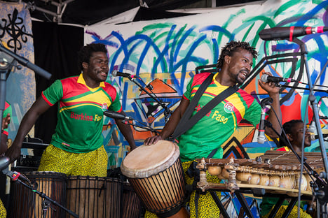 Two African drummers stealing the show. Photo: Karneval der Kulturen