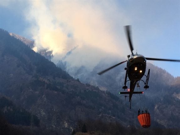 Forest fires rage on in eastern Switzerland