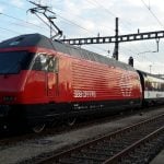 Swiss train derails after hitting block of ice