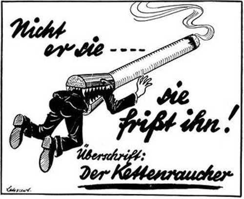 A Nazi anti-smoking propaganda poster